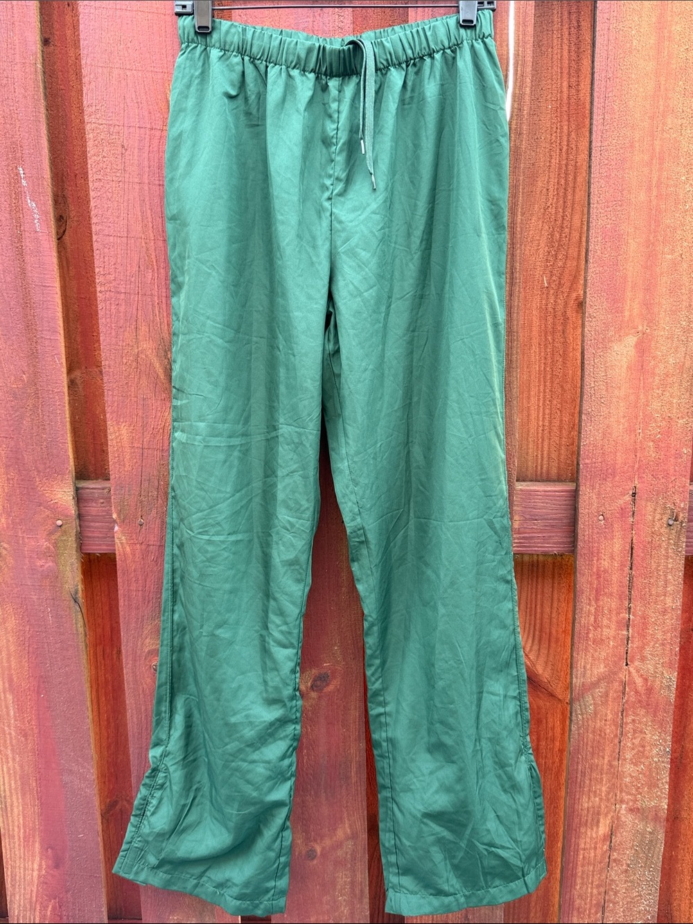 GTM Sportswear Hunter Green Mesh Lined Athletic Track Pants Velcro Ankle M